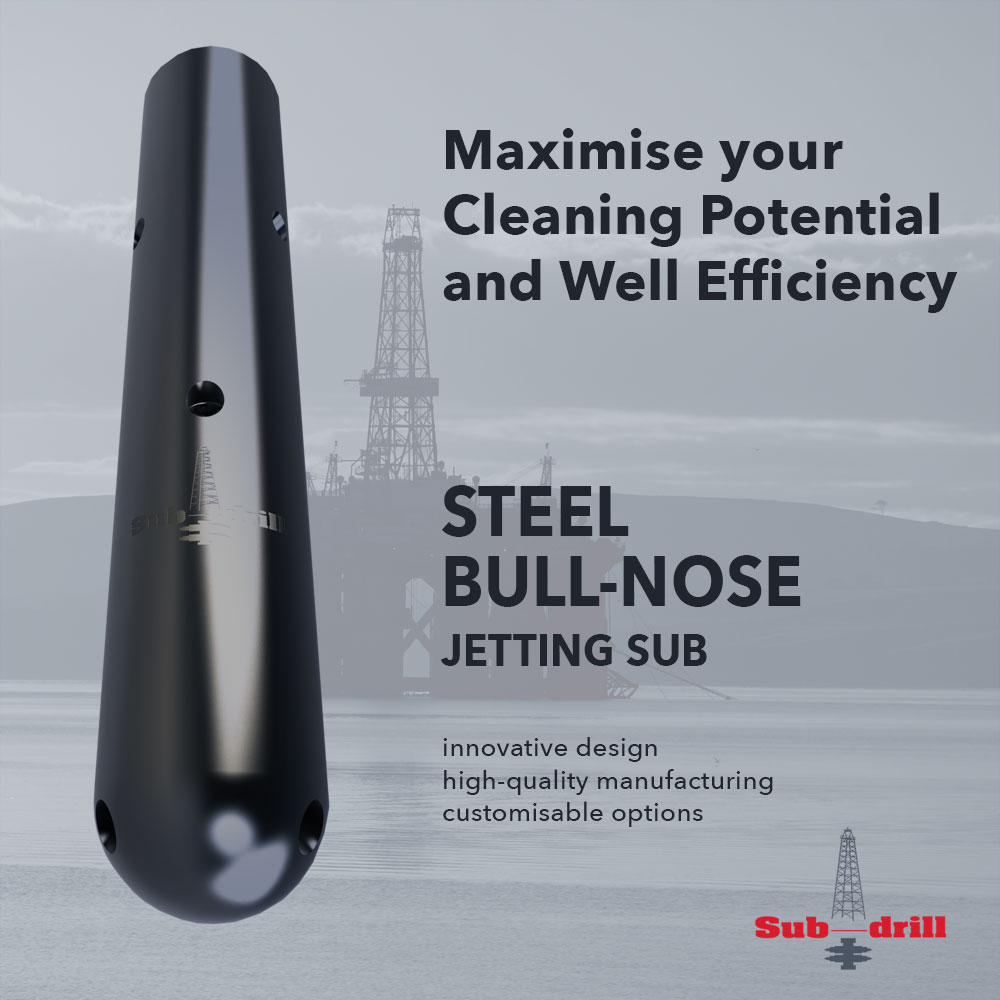 Maximise your Cleaning Potential and Well Efficiency with Sub-drill’s Steel Bull Nose Jetting Sub
