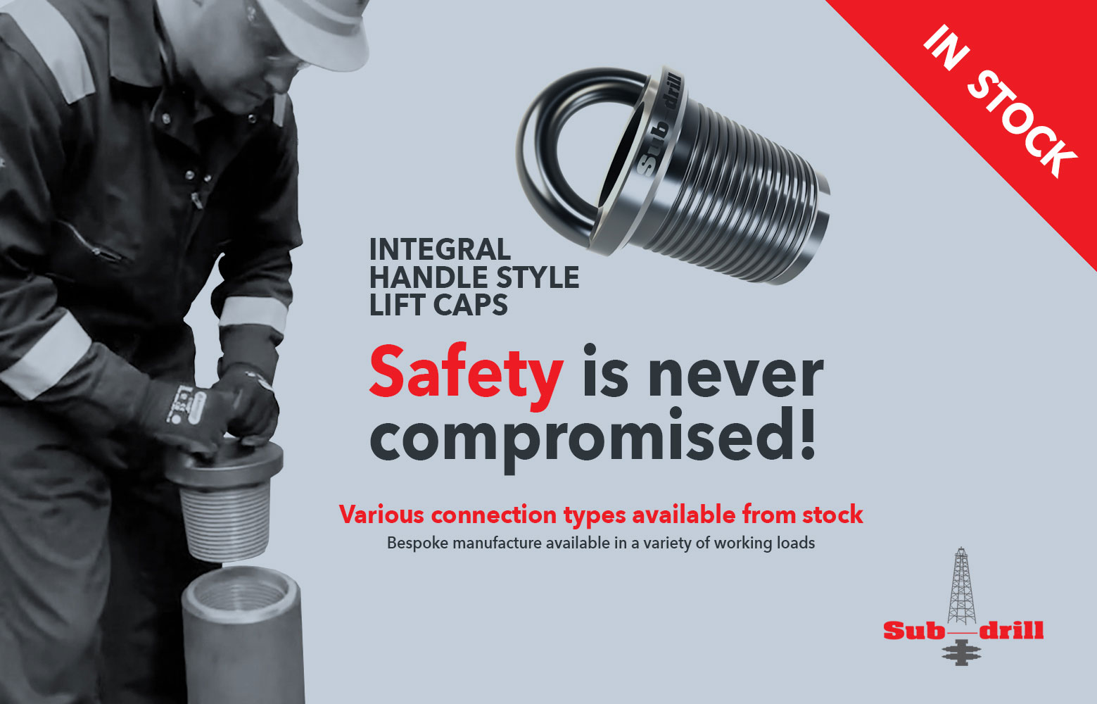 Maximise Efficiency and Safety with Sub-drill's Innovative Integral Hand Style Lift Caps
